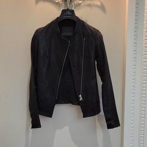 Black leather jacket